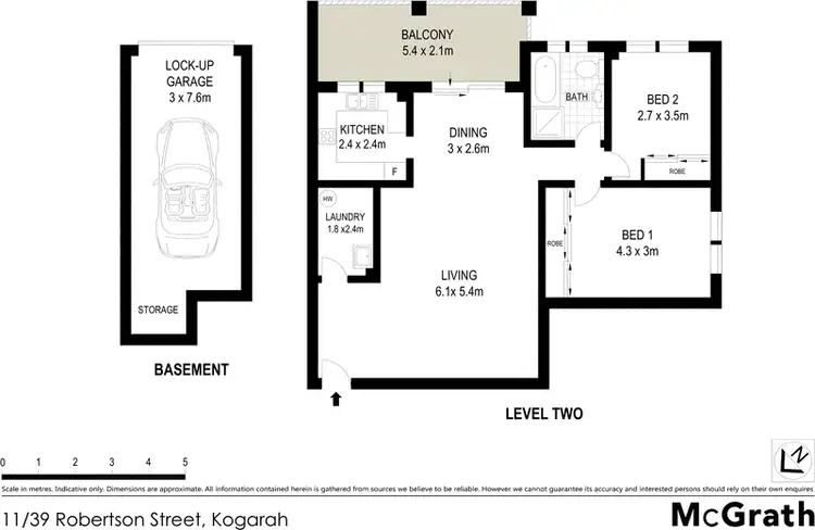 Floorplan of Homely apartment listing, 11/39 Robertson Street, Kogarah NSW 2217