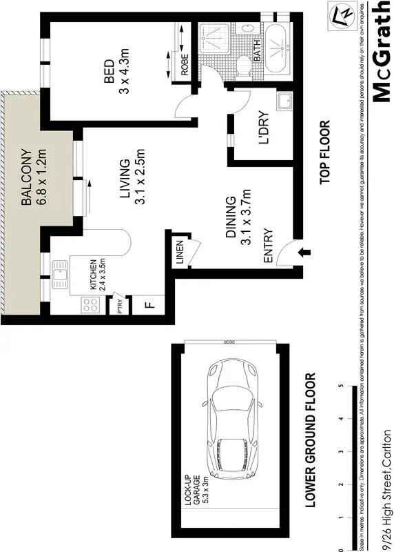 Floorplan of Homely apartment listing, 9/26 High Street, Carlton NSW 2218