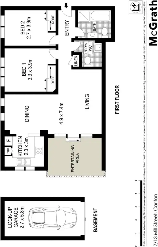 Floorplan of Homely apartment listing, 7/13 Mill Street, Carlton NSW 2218