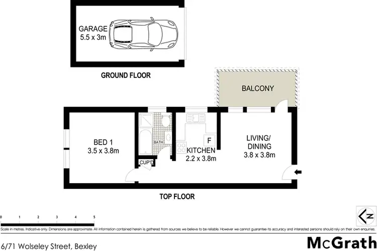 Floorplan of Homely apartment listing, 6/71 Wolseley Street, Bexley NSW 2207