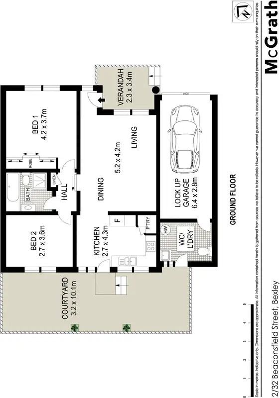 Floorplan of Homely villa listing, 2/32 Beaconsfield Street, Bexley NSW 2207