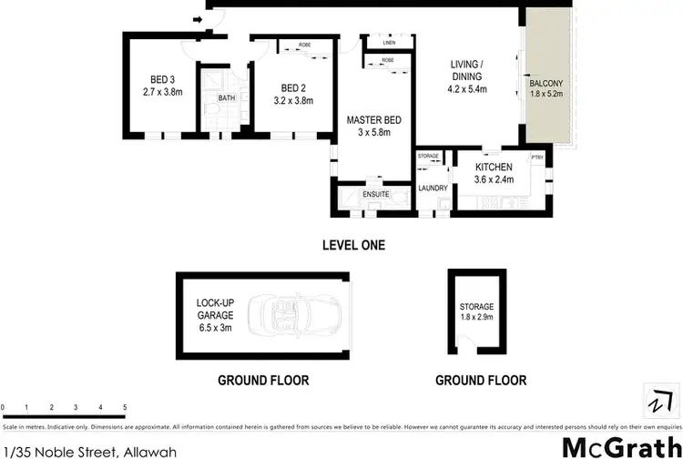 Floorplan of Homely apartment listing, 1/35 Noble Street, Allawah NSW 2218