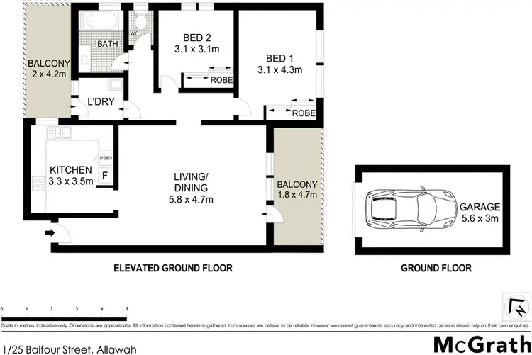 Floorplan of Homely apartment listing, 1/25 Balfour Street, Allawah NSW 2218