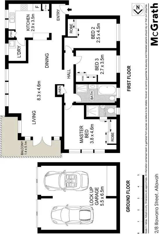 Floorplan of Homely apartment listing, 2/8 Illawarra Street, Allawah NSW 2218
