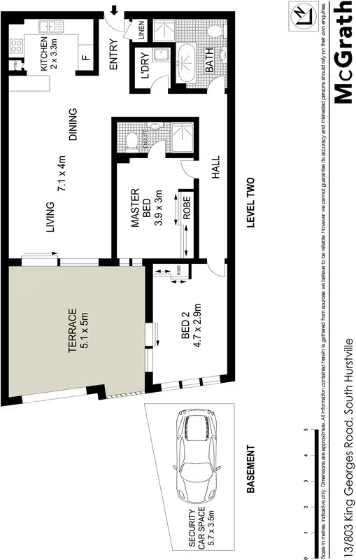 Floorplan of Homely apartment listing, 13/803 King Georges Road, South Hurstville NSW 2221