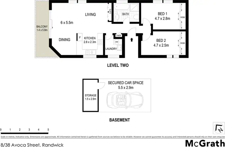 Floorplan of Homely apartment listing, 8/38 Avoca Street, Randwick NSW 2031
