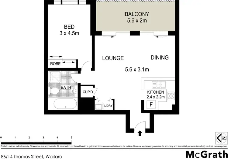 Floorplan of Homely apartment listing, 86/14 Thomas Street, Waitara NSW 2077