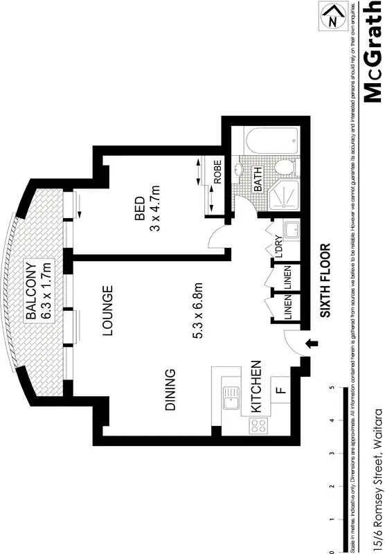 Floorplan of Homely apartment listing, 15/6 Romsey Street, Waitara NSW 2077