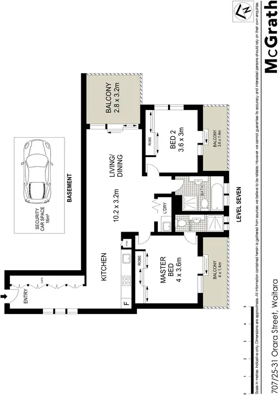 Floorplan of Homely apartment listing, 707/25 Orara Street, Waitara NSW 2077
