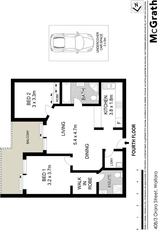 Floorplan of Homely apartment listing, 408/3 Orara Street, Waitara NSW 2077