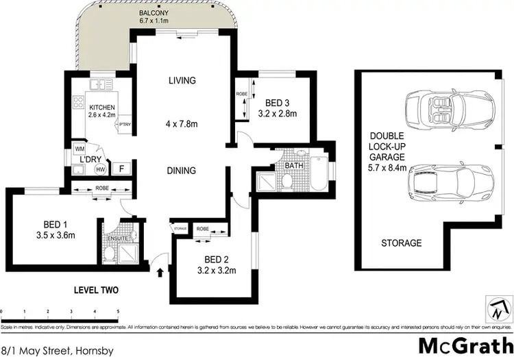 Floorplan of Homely apartment listing, 8/1 May Street, Hornsby NSW 2077