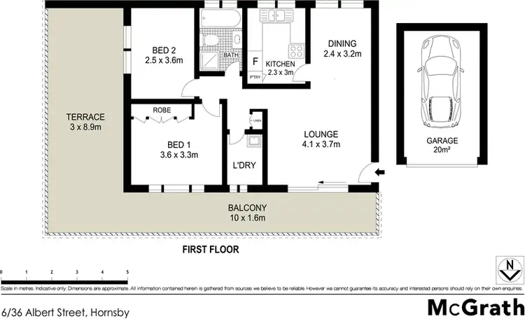 Floorplan of Homely apartment listing, 6/36 Albert Street, Hornsby NSW 2077