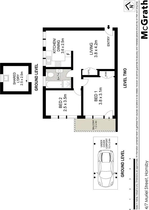 Floorplan of Homely apartment listing, 4/7 Muriel Street, Hornsby NSW 2077