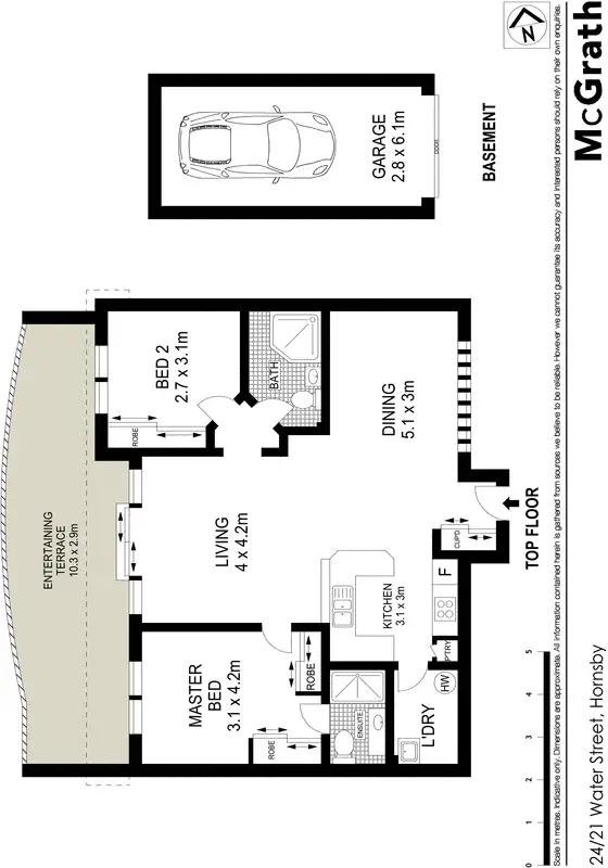 Floorplan of Homely apartment listing, 24/21 Water Street, Hornsby NSW 2077