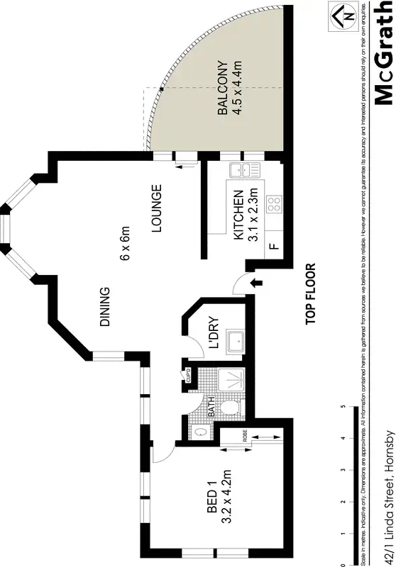 Floorplan of Homely apartment listing, 42/1 Linda Street, Hornsby NSW 2077