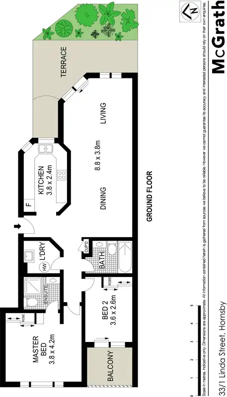 Floorplan of Homely apartment listing, 33/1 Linda Street, Hornsby NSW 2077