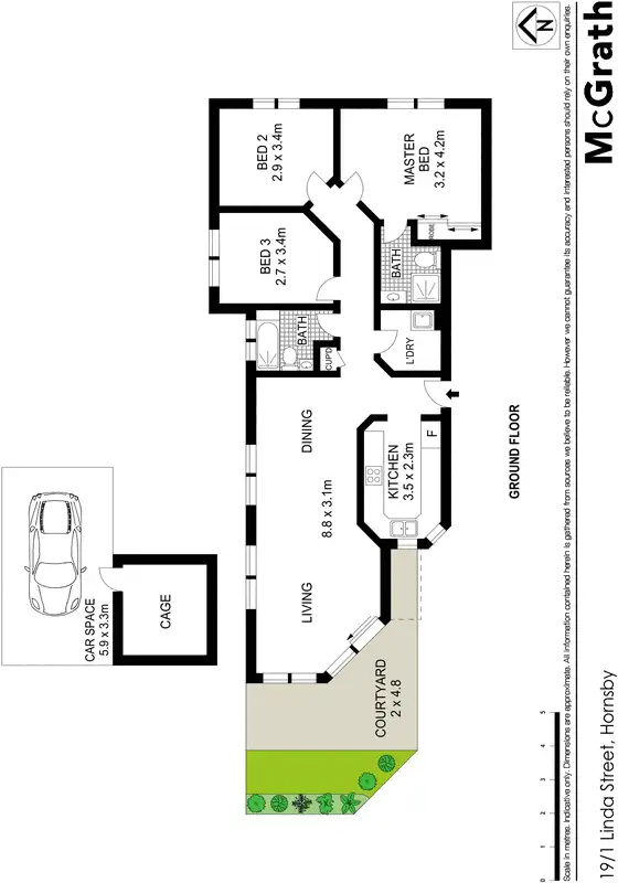 Floorplan of Homely apartment listing, 19/1 Linda Street, Hornsby NSW 2077