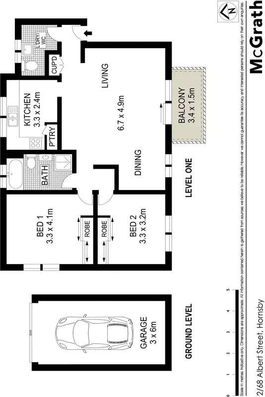 Floorplan of Homely apartment listing, 2/68 Albert Street, Hornsby NSW 2077
