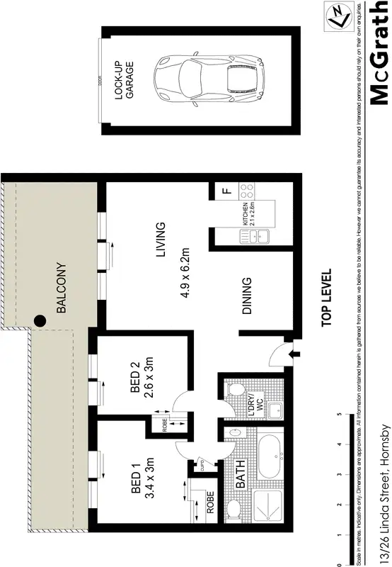 Floorplan of Homely apartment listing, 13/26 Linda Street, Hornsby NSW 2077
