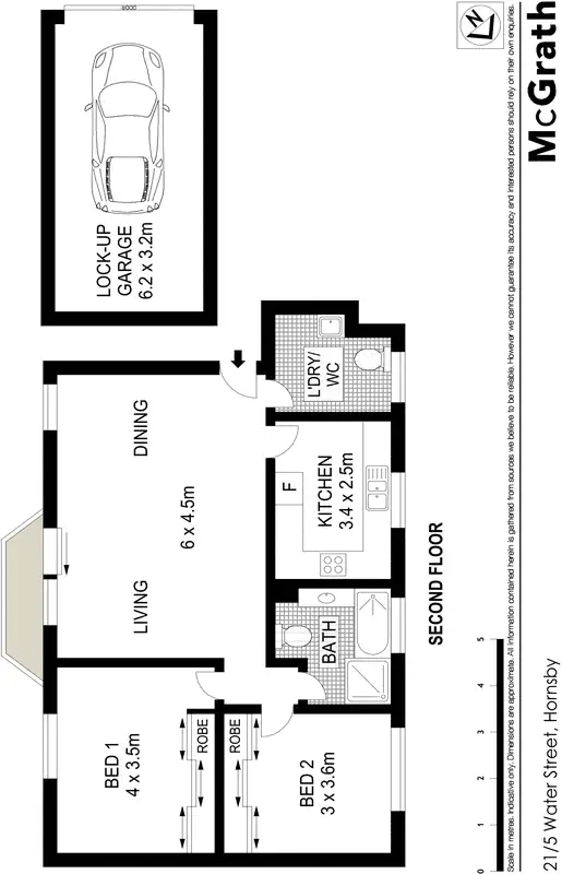Floorplan of Homely apartment listing, 21/5 Water Street, Hornsby NSW 2077