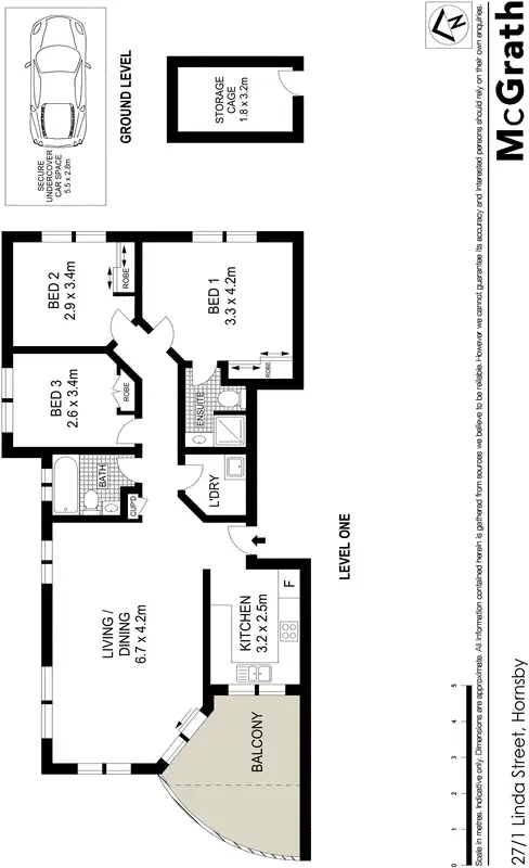 Floorplan of Homely apartment listing, 27/1 Linda Street, Hornsby NSW 2077