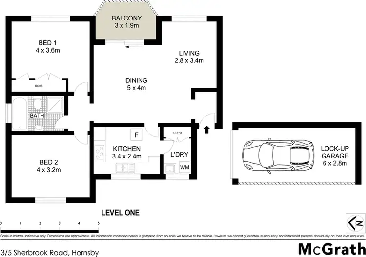 Floorplan of Homely apartment listing, 3/5 Sherbrook Road, Hornsby NSW 2077