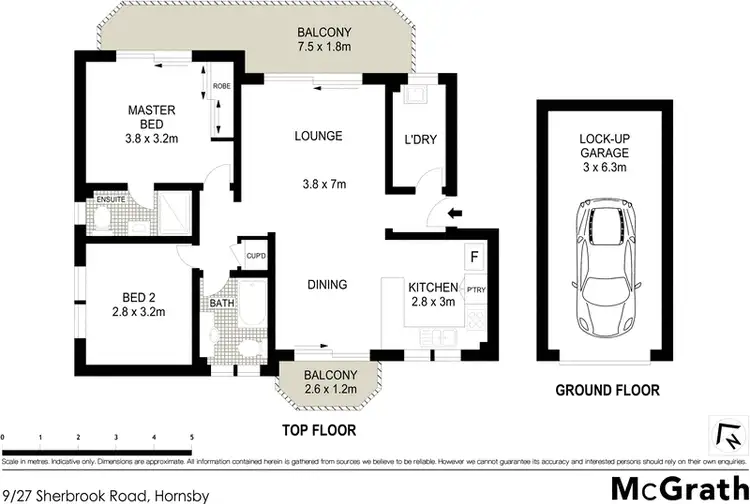 Floorplan of Homely apartment listing, 9/27 Sherbrook Road, Hornsby NSW 2077