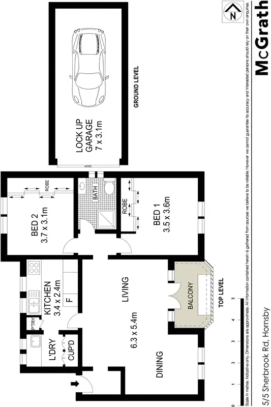 Floorplan of Homely apartment listing, 5/5 Sherbrook Road, Hornsby NSW 2077