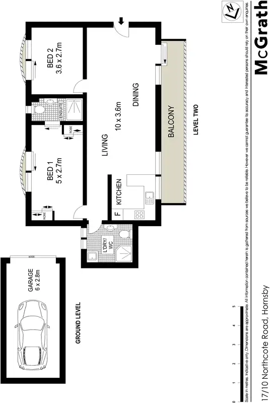 Floorplan of Homely apartment listing, 17/10 Northcote Road, Hornsby NSW 2077