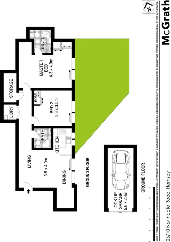 Floorplan of Homely apartment listing, 26/10 Northcote Road, Hornsby NSW 2077