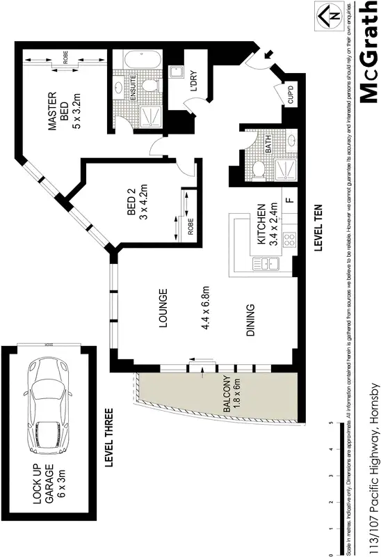 Floorplan of Homely apartment listing, 113/107 Pacific Highway, Hornsby NSW 2077