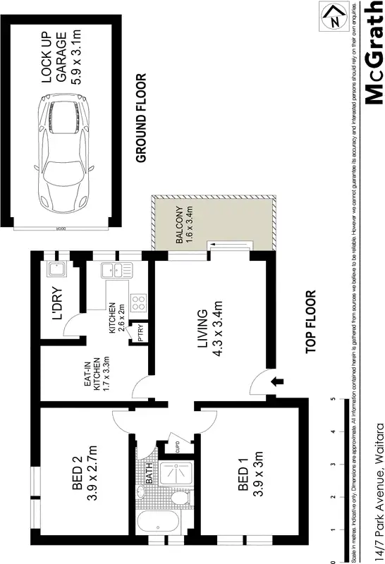 Floorplan of Homely apartment listing, 14/7 Park Avenue, Waitara NSW 2077