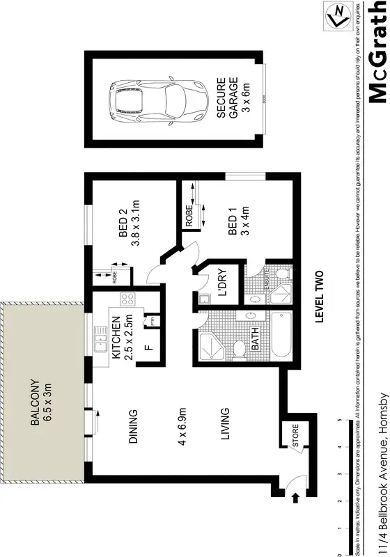 Floorplan of Homely apartment listing, 17/4 Bellbrook Avenue, Hornsby NSW 2077