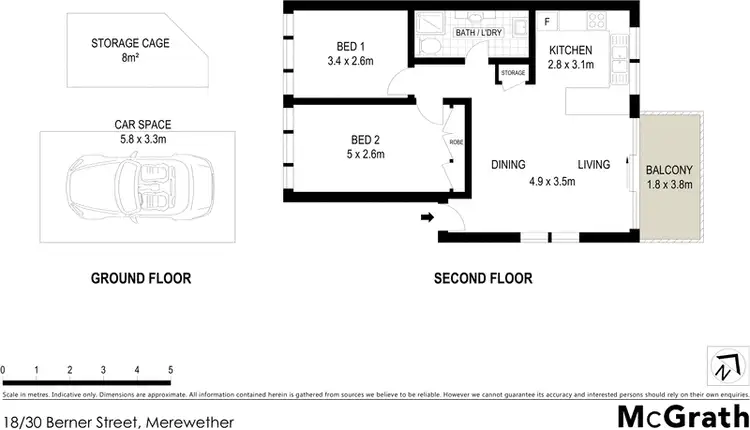 Floorplan of Homely apartment listing, 18/30 Berner Street, Merewether NSW 2291