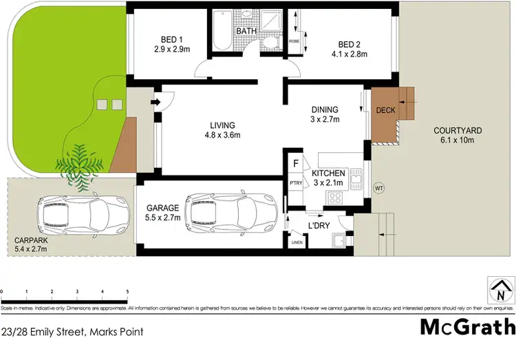 Floorplan of Homely villa listing, 23/28 Emily Street, Marks Point NSW 2280