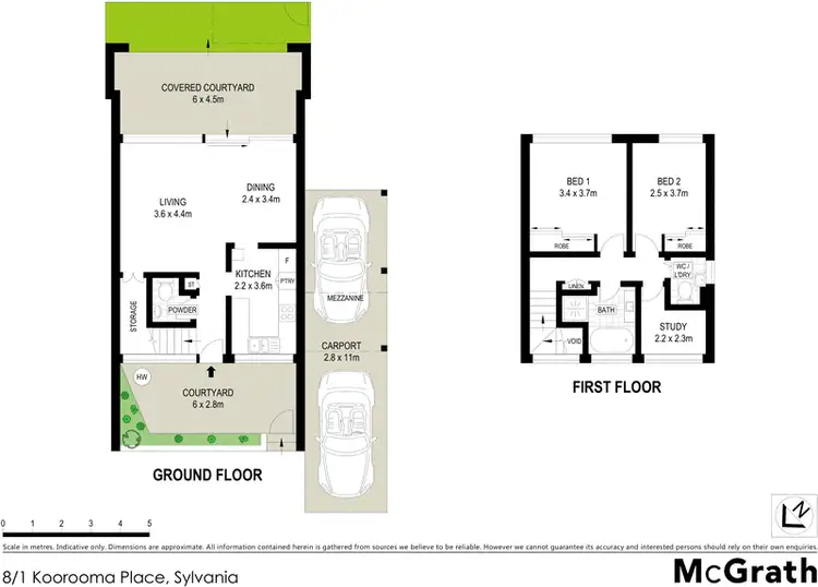 Floorplan of Homely townhouse listing, 8/1 Koorooma Place, Sylvania NSW 2224