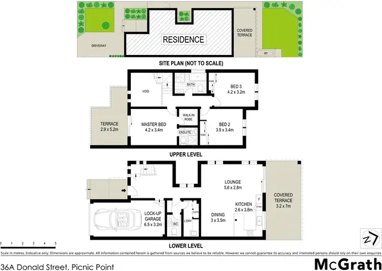 Floorplan of Homely semi-detached listing, 36A Donald Street, Picnic Point NSW 2213