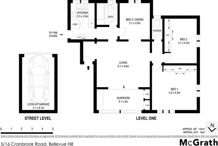 Floorplan of Homely apartment listing, 5/16 Cranbrook Road, Bellevue Hill NSW 2023