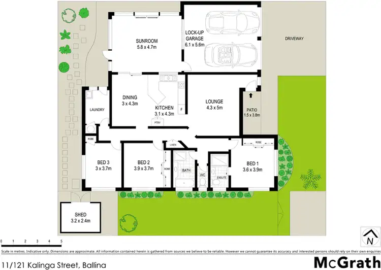 Floorplan of Homely villa listing, 11/121 Kalinga Street, Ballina NSW 2478