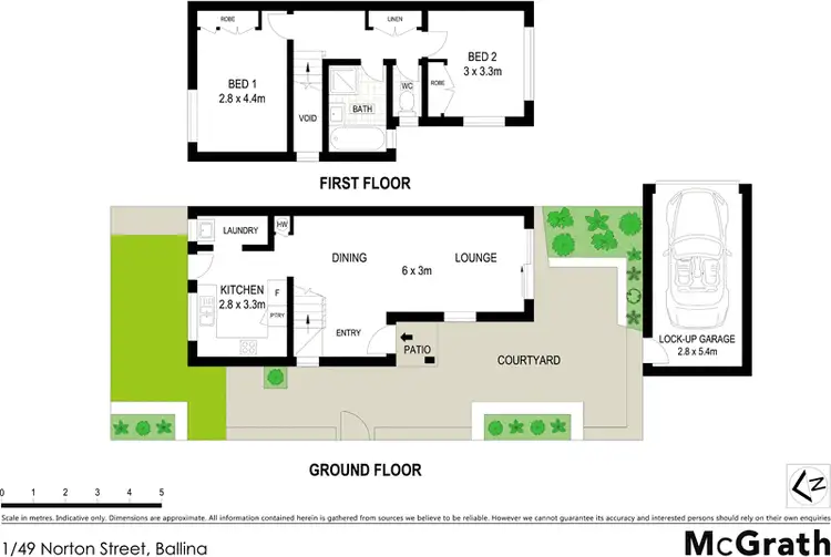 Floorplan of Homely townhouse listing, 1/49 Norton Street, Ballina NSW 2478