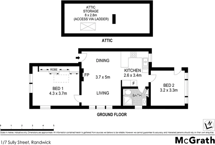 Floorplan of Homely apartment listing, 1/7 Sully Street, Randwick NSW 2031
