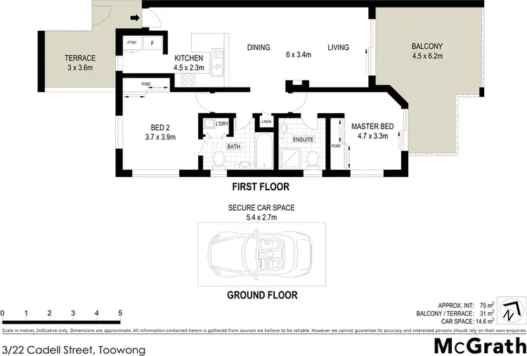 Floorplan of Homely apartment listing, 3/22 Cadell Street, Toowong QLD 4066