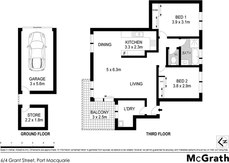 Floorplan of Homely apartment listing, 6/4 Grant Street, Port Macquarie NSW 2444