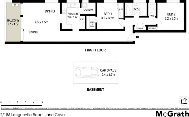 Floorplan of Homely apartment listing, 2/186 Longueville Road, Lane Cove NSW 2066