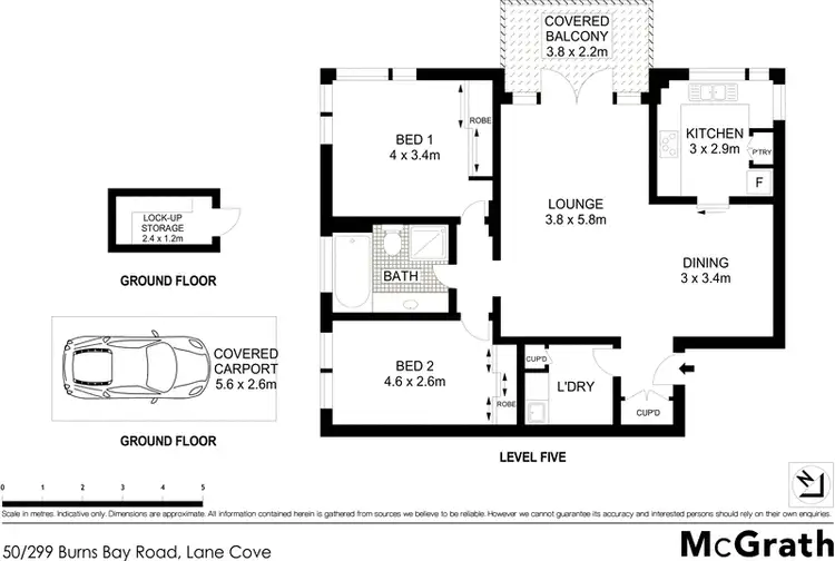 Floorplan of Homely apartment listing, 50/299 Burns Bay Road, Lane Cove NSW 2066