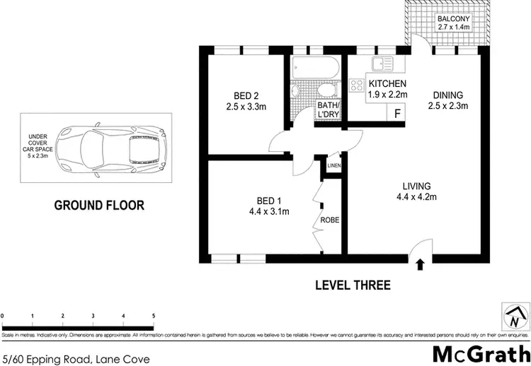 Floorplan of Homely apartment listing, 5/60 Epping Road, Lane Cove NSW 2066