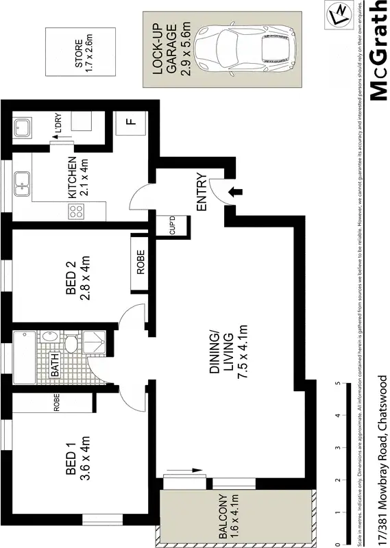 Floorplan of Homely apartment listing, 17/381 Mowbray Road, Chatswood NSW 2067