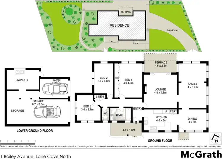 Floorplan of Homely house listing, 1 Bailey Avenue, Lane Cove North NSW 2066