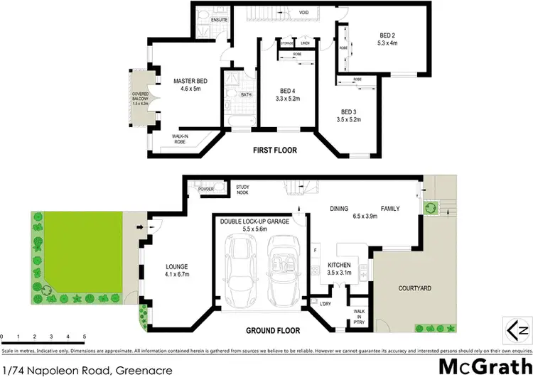 Floorplan of Homely townhouse listing, 1/74 Napoleon Road, Greenacre NSW 2190