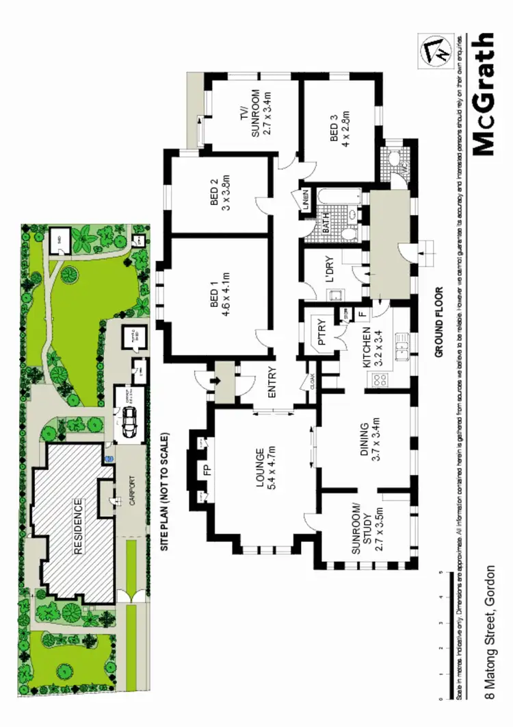 Floorplan of Homely house listing, 8 Matong Street, Gordon NSW 2072